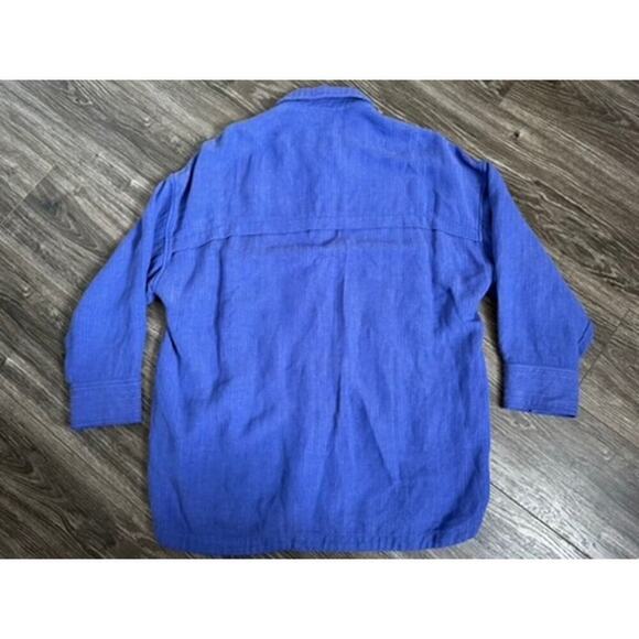 Maeve Anthropologie button down purple oversized top Size M - Picture 7 of 7